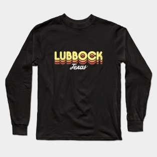 Retro Lubbock Texas Long Sleeve T-Shirt